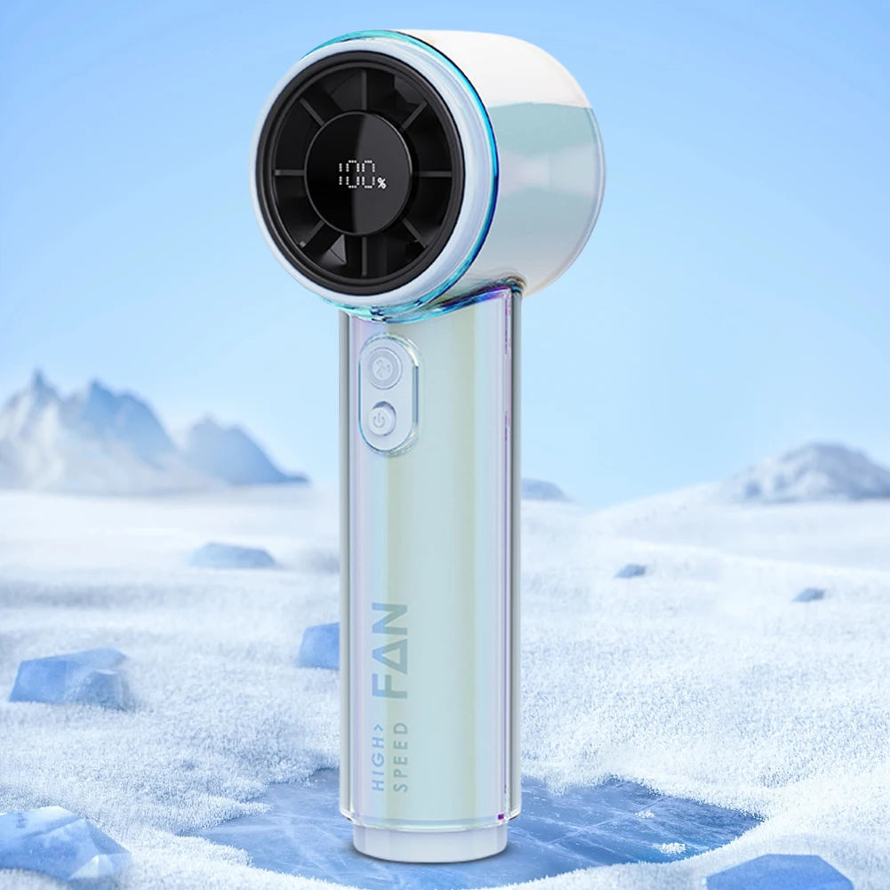 Handheld Fan 3000Mah Rechargeable 100-Level Speed Adjustable Desktop Fan Cooling Fan for Office Travel Outdoor