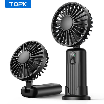 Portable Mini Fan,2400Mah USB Rechargeable Hand Neck Fan 3In1 Personal Electric Fan Standing Fans for Room Camping Foldable